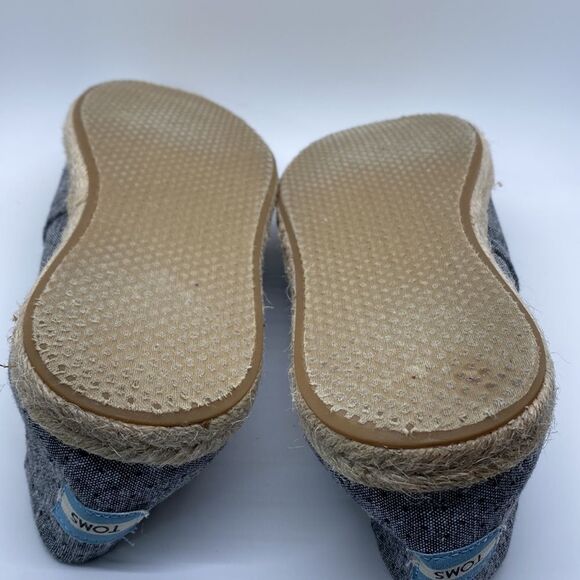 Tom's Classic Espadrille, Gray with Black Dots, size 10 - Picture 6 of 9